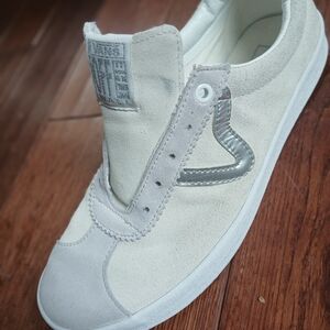 Vans White and Gray Women's Size 10 Sport Lo Sneakers W/silver laces